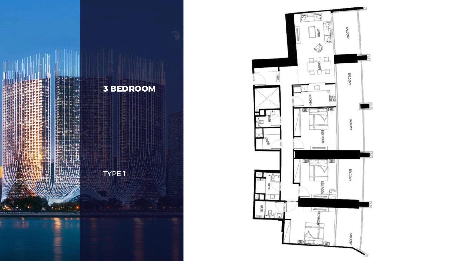 3 BR - Type B